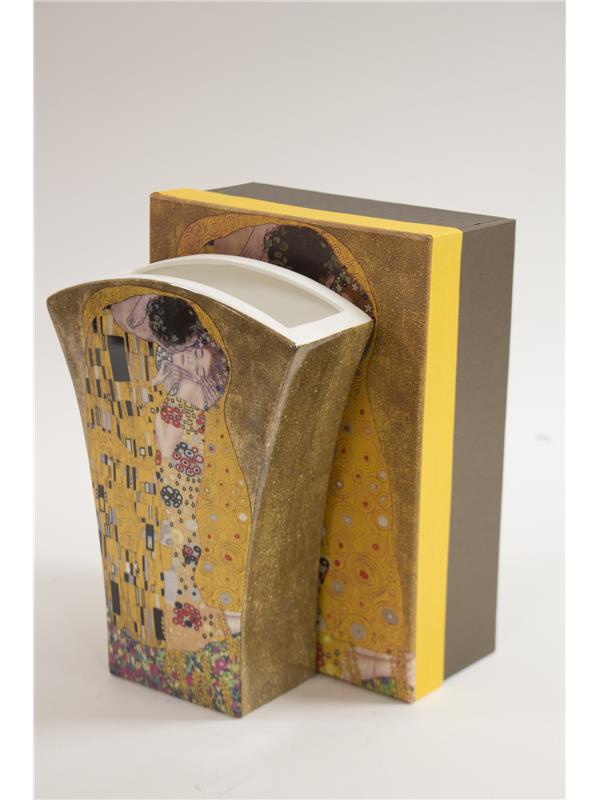 Vaza iz porcelana z dekorjem Gustava Klimta Poljub