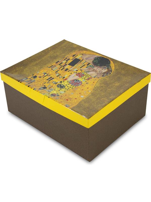 Komplet 2 skodelic z žličkama za kavo z dekorjem Gustav Klimt Poljub